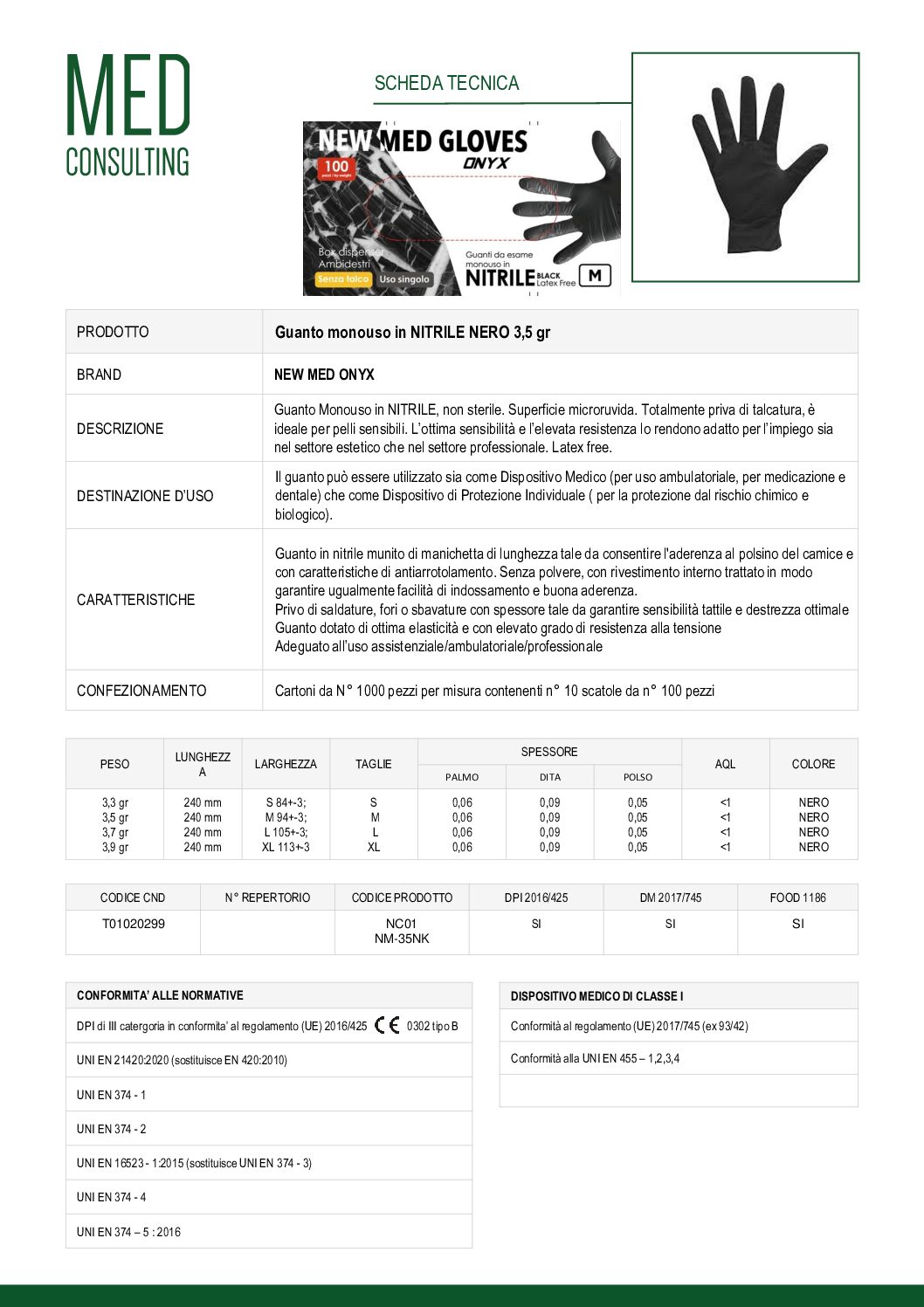 3 SCHEDA TECNICA NITRILE NERO ONYX 3,5 gr